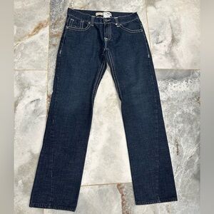 Men's Dark Blue Straight Jeans